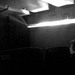 low light cinema mobile photo, bw processed.